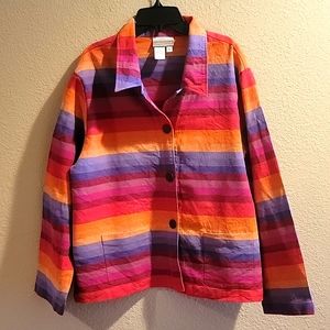 Coldwater Creek blazer, sz large, jewel tones